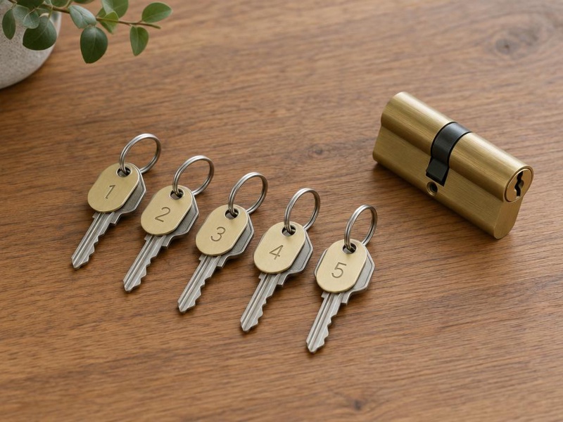 Matching house keys with numbered tags